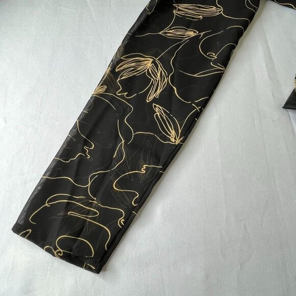 Evan-Picone Jacket Dress Size 8 Vintage Black Gold  Knee Length Classic - Picture 8 of 12